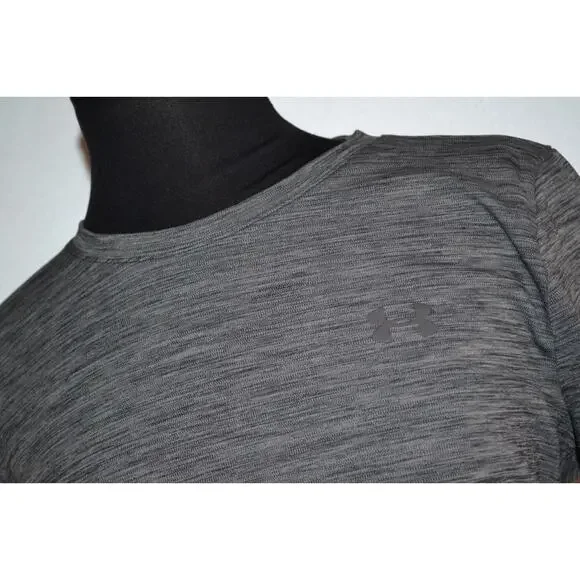 25326 Under Armour Gym Shirt Size XL Womens Gray Polyester Performance - Picture 4 of 7